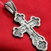 Big Russian Greek Orthodox Icon Body Coss Silver 925. Save And Protect Prayer. Made in Russia Elizaveta Factory. B352