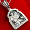 St George Warrior Patron Protective Body Pendant. Russian Orthodox Jewelry Silver 925. Elizaveta Factory. Made in Russia. B338