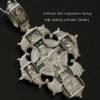 Guardian Angel Russian Orthodox Big Body Prayer Cross Silver 925 Mother of God & Saints. B331