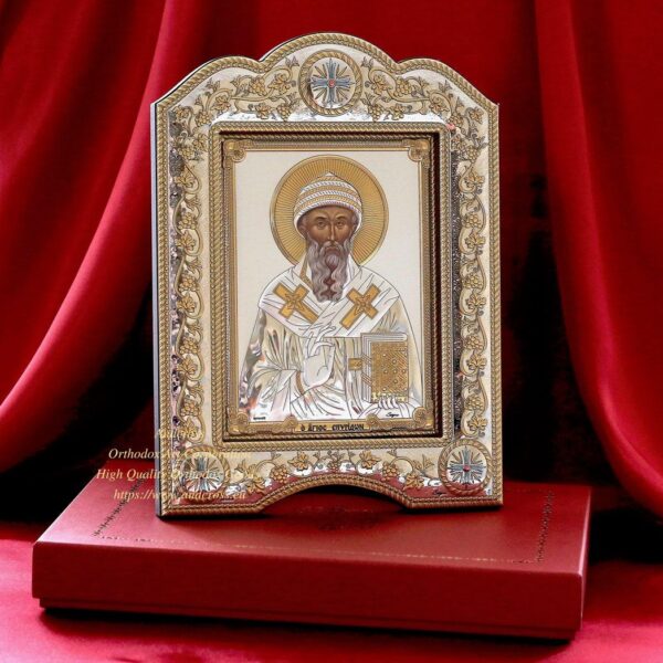 St. Spyridon Trimythous Icon 21x28 Framed