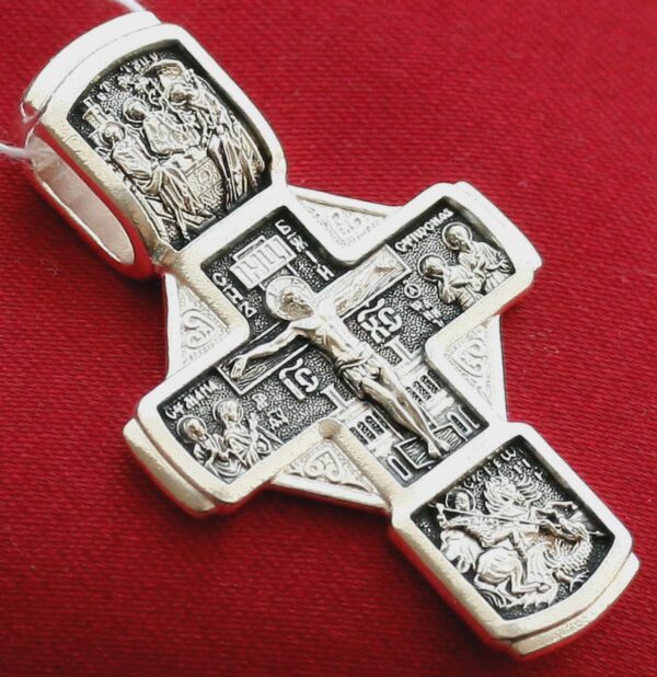 Archangel Michael Gabriel Authentic Russian Orthodox Solid Silver 925 Cross St Nicholas Patron