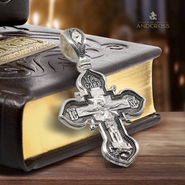 Exquisite 925 Silver Orthodox Cross: A Masterpiece 26g