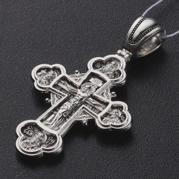 Saint Michael The Archangel Christian Prayer Body Cross Patron Silver 925 Russian Greek Orthodox Religious Gift For Men