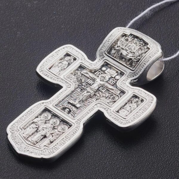 Large Heavy Men Russian Greek Orthodox Baptism Body Cross Silver 925 Handmade Christian Jewelry