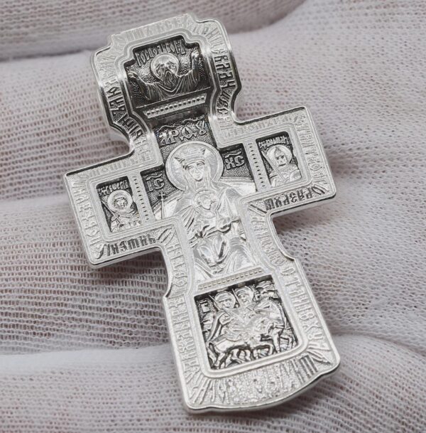 Men Orthodox Body Cross Apostles Peter And Paul Greek Christian Protective Crucifix Silver 925 Authentic Jewelry - Image 2