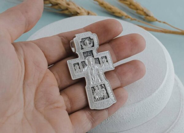 Men Orthodox Silver 925 Body Cross Apostles Peter And Paul Greek Christian Protective Crucifix Religious Authentic Jewelry - Image 2