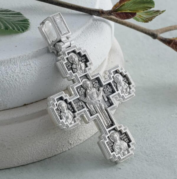 Eastern Orthodox large men silver 925 body crucifix handmade authentic Christian jewellery - Image 2