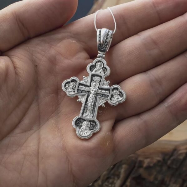 Saint Michael The Archangel Christian Prayer Body Cross Patron Silver 925 Russian Greek Orthodox Religious Gift For Men - Image 3