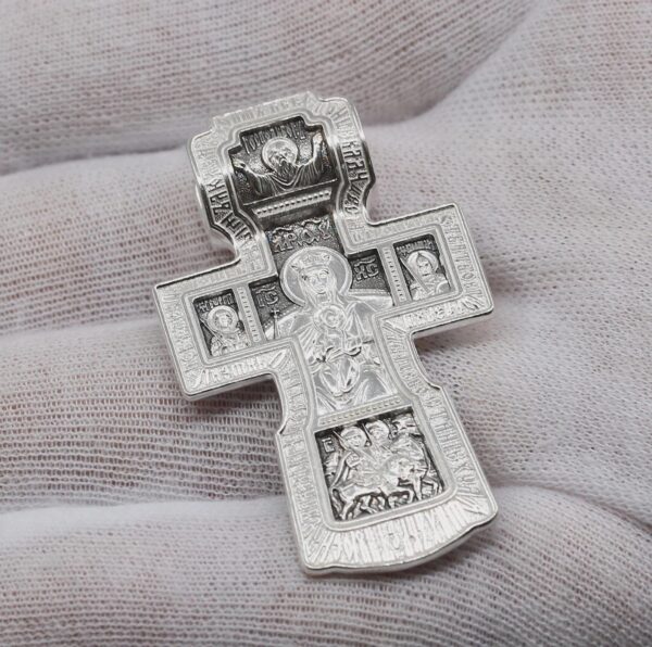 Men Orthodox Body Cross Apostles Peter And Paul Greek Christian Protective Crucifix Silver 925 Authentic Jewelry - Image 3