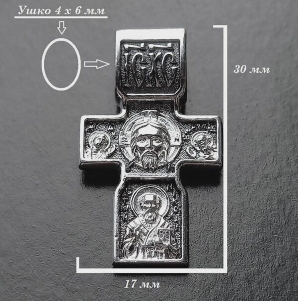Orthodox Cross Archangel Michael Icon Religious Jewelry Handmade Christian Necklace Silver 925 - Image 4