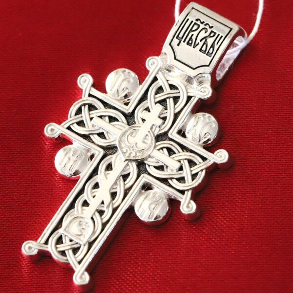 Christian Orthodox Golgotha Crucifix Necklace Prayer Body Cross Silver 925 Authentic Jewelry