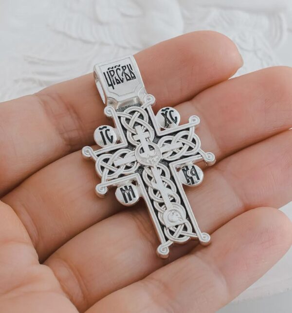 Eastern Orthodox Golgotha Crucifix Prayer Body Christian Handmade Cross Silver 925 Authentic Church Jewelry