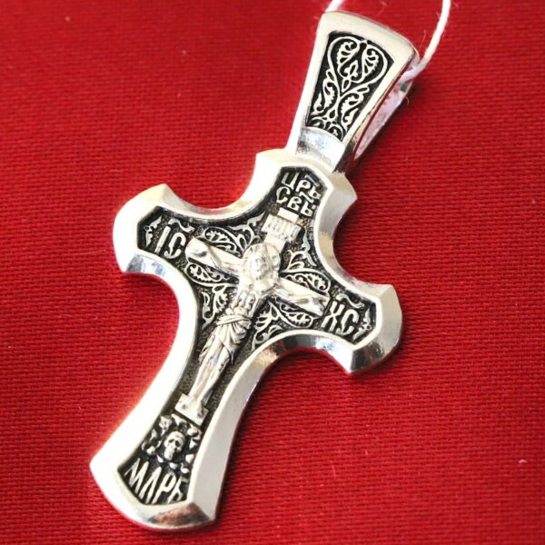 Save And Protect Orthodox Cross Necklace Christian Body Prayer Cross. Silver 925 New