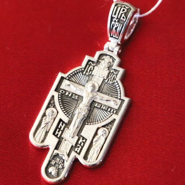 Resurrection of Christ icon Russian Orthodox Christian Body Crucifix Necklace Sterling Silver 925