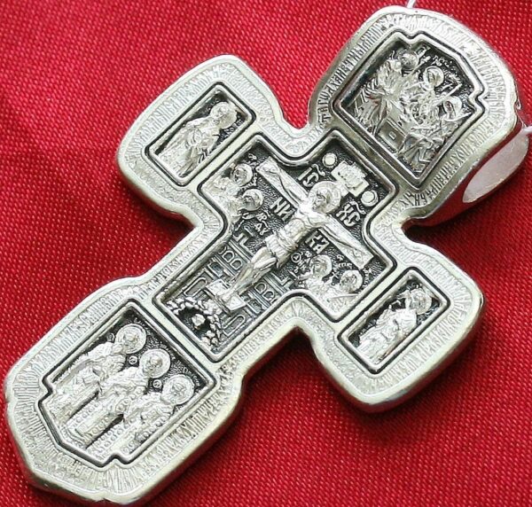 Large Heavy Russian Orthodox Body Cross Silver 925. Elizaveta Inc. 32g !!! - Image 2