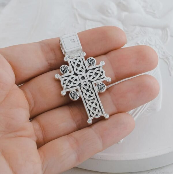Eastern Orthodox Golgotha Crucifix Prayer Body Christian Handmade Cross Silver 925 Authentic Church Jewelry - Image 2