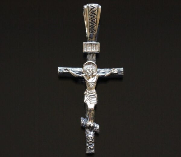 Classic Traditional Russian Orthodox Christian Body Crucifix Save And Protect. Sterling Silver 925 - Image 2