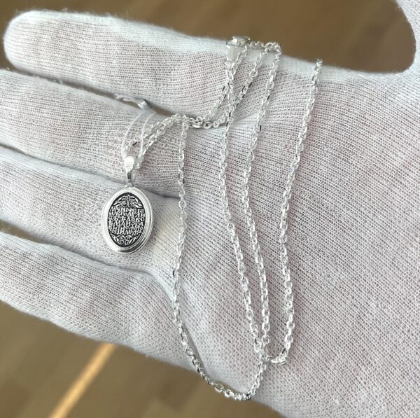 Orthodox Christian Small Body Pendant Necklace St George Warrior Handmade Religious Jewelry For Women & Kind Set Anchor Chain Silver 925 - Image 2