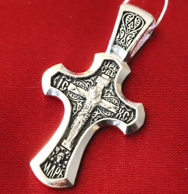 Save And Protect Orthodox Cross Necklace Christian Body Prayer Cross. Silver 925 New - Image 2