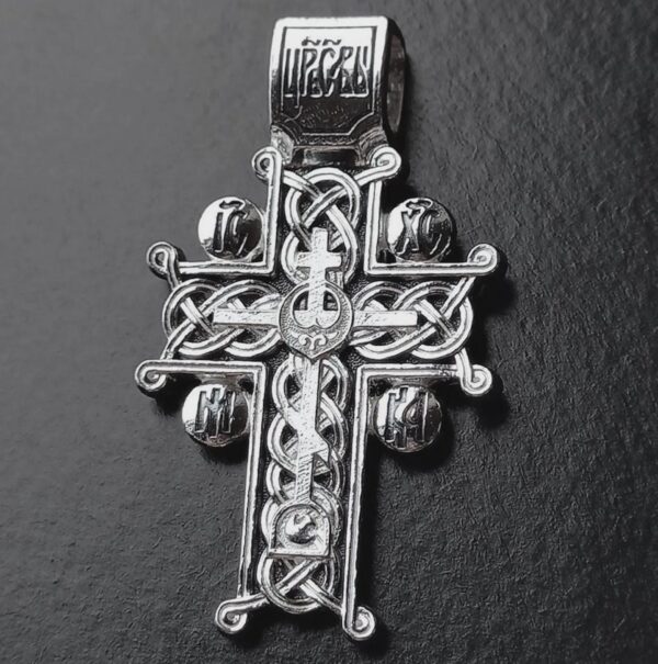Men Golgotha Crucifix Prayer Body Cross Silver 925 Christian Orthodox Authentic Jewelry Handmade - Image 3