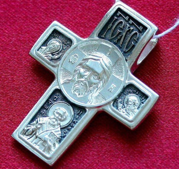 Baptism Christian Orthodox Sterling Silver 925 Body Prayer Cross Archangel Michael Patron Icon - Image 3