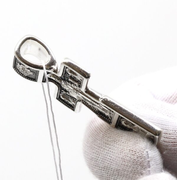 Big Orthodox Greek Saint Nicholas Wonderworker Christin Body Cross For Men / Russian Orthodox Jewelry Silver 925 Authentic Religious Jewelry - Image 3