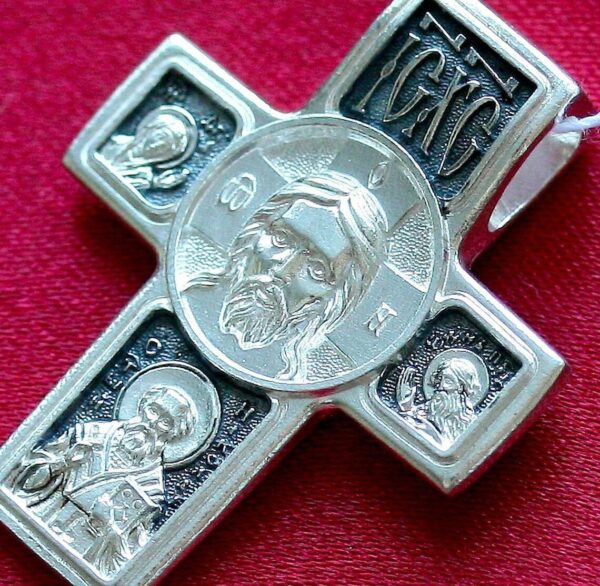 Baptism Christian Orthodox Sterling Silver 925 Body Prayer Cross Archangel Michael Patron Icon - Image 4