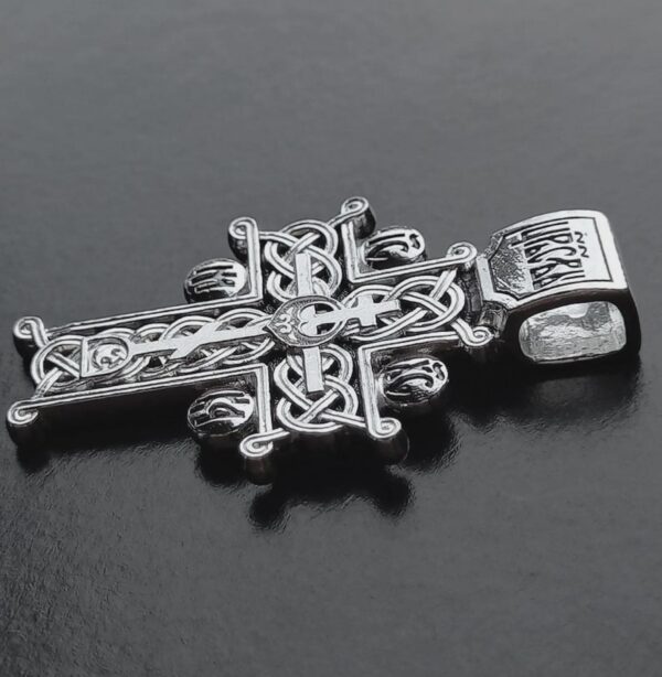 Men Golgotha Crucifix Prayer Body Cross Silver 925 Christian Orthodox Authentic Jewelry Handmade - Image 4
