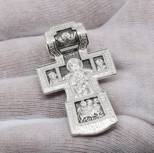 Orthodox Crucifix Silver 925 cross / Men Orthodox Body Cross / Apostles Peter And Paul / Greek Christian Protective Crucifix Silver 925 - Image 6