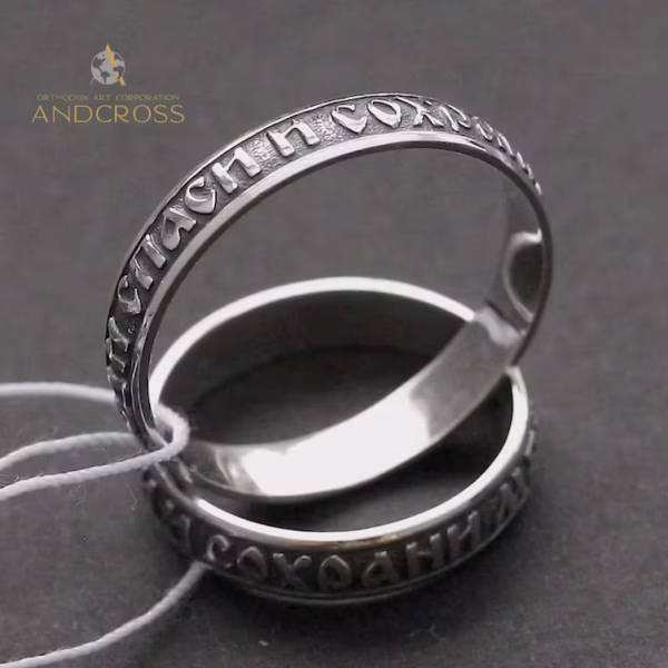 Meaningful Religious Gift – Orthodox Silver 925 Ring – Save & Protect – Russian Greek Jewelry for Everyone