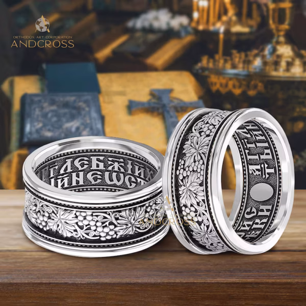 Genuine Men's Byzantine Sterling Silver 925 Ring – Orthodox Christian Band